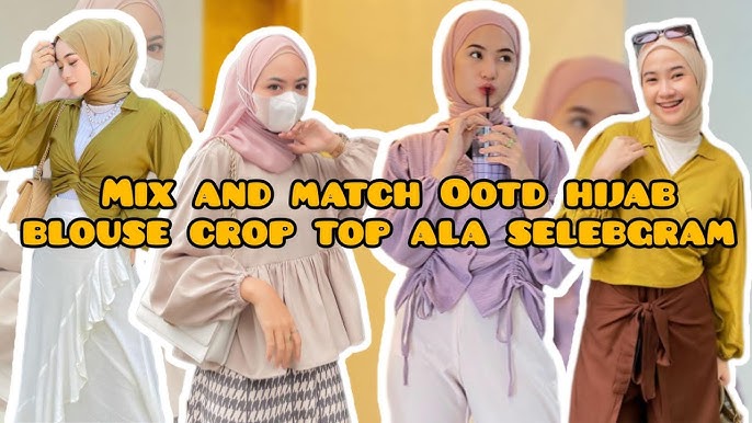 Tetap Modis Tanpa Terlihat Berlebihan, 5 Gaya Mix and Match Crop Top Hijab yang Wajib Dicoba