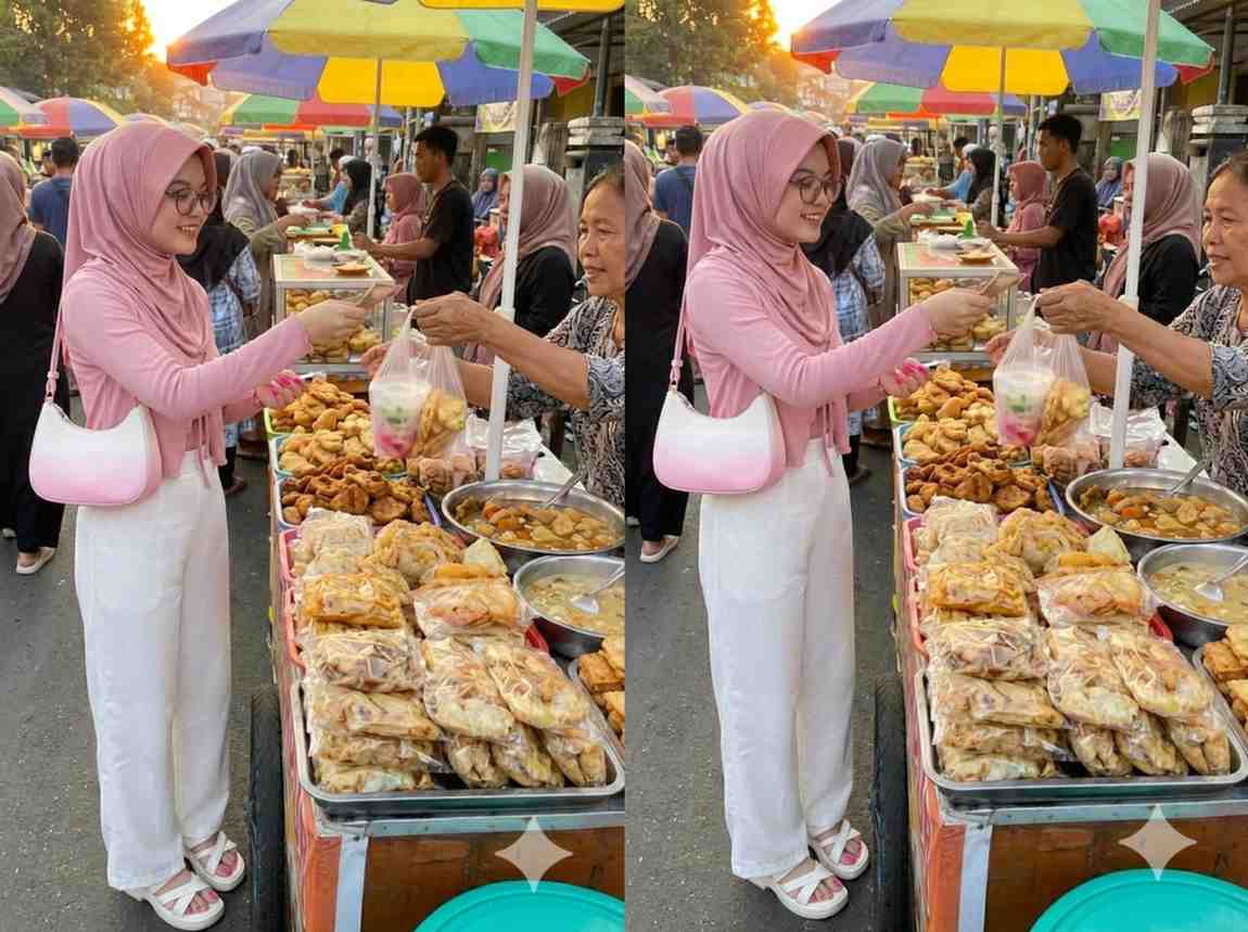 Prompt Gemini AI Ini Hadirkan Potret Pasar Ramadan Super Realistis, Nuansa Golden Hour Terasa Hidup
