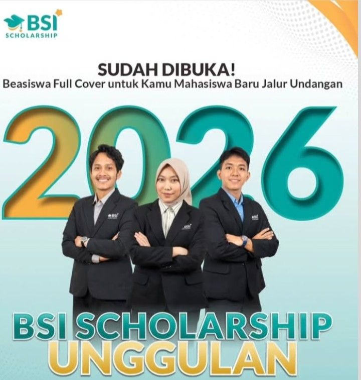 Beasiswa BSI Scholarship Unggulan 2026 Dibuka, Kuliah Gratis 8 Semester dan Uang Saku Rp1,5 Juta