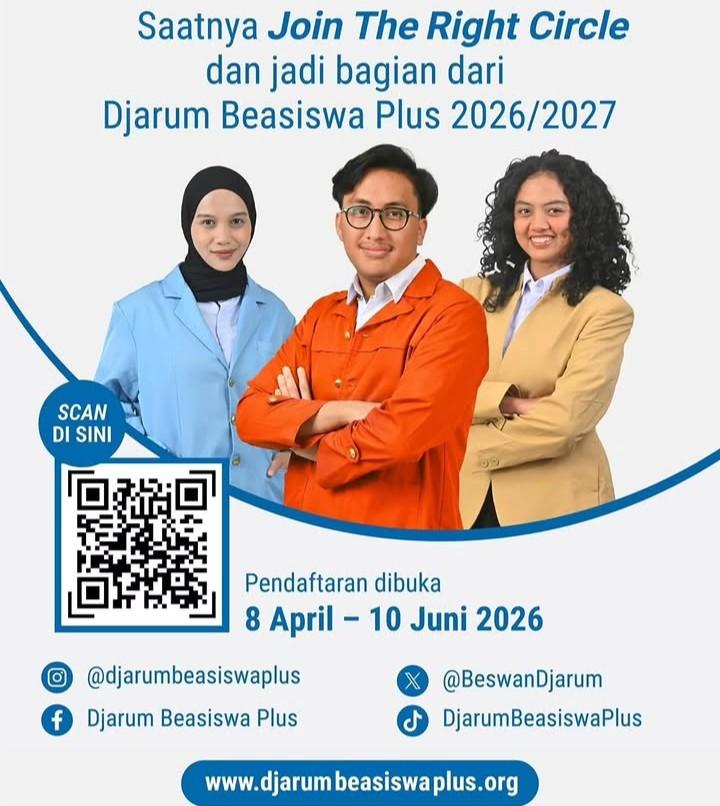 Djarum Beasiswa Plus 2026/2027 Resmi Dibuka, Mahasiswa Aktif Bisa Daftar! Ini Syarat dan Tahapannya