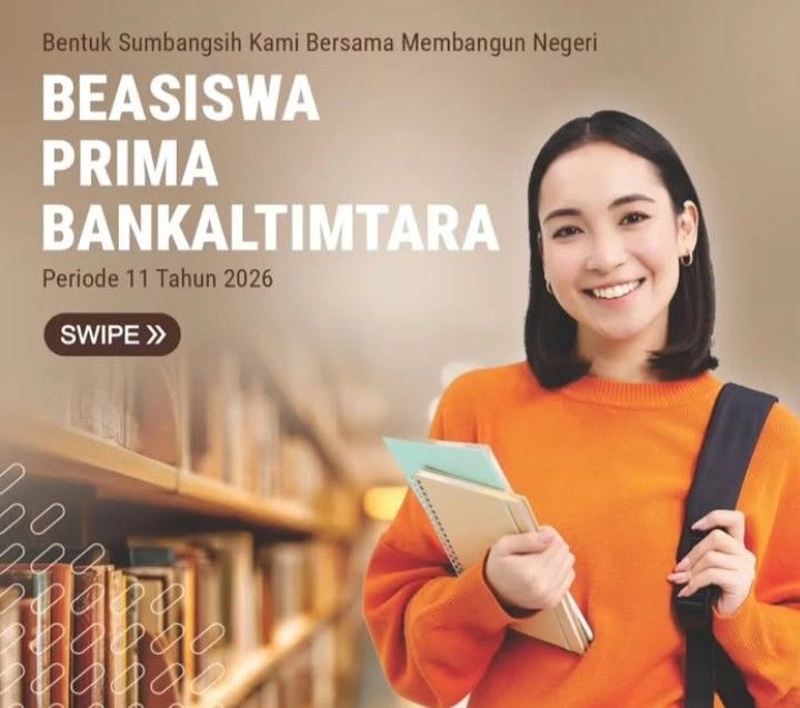 Beasiswa Prima Bankaltimtara 2026 Dibuka, Ini Syarat dan Cara Mendaftarnya