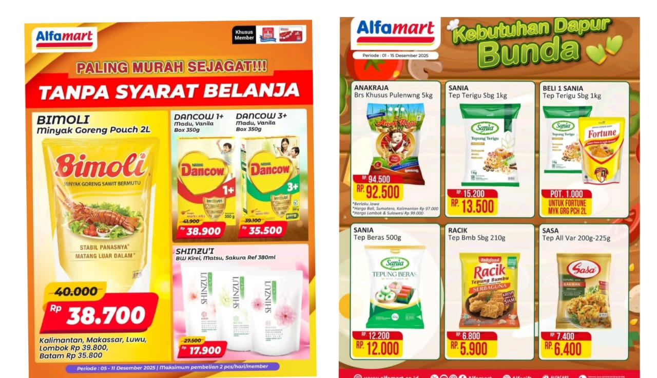 Spesial Harga Hemat di Alfamart, Kejar Promo Murah Sejagat hingga Kebutuhan Dapur Bunda