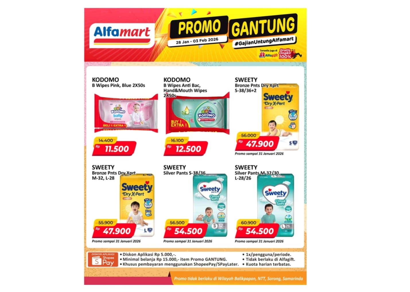 Hari Terakhir! Promo Gajian Untung Alfamart, Diskon Perlengkapan Bayi Dan Wipes