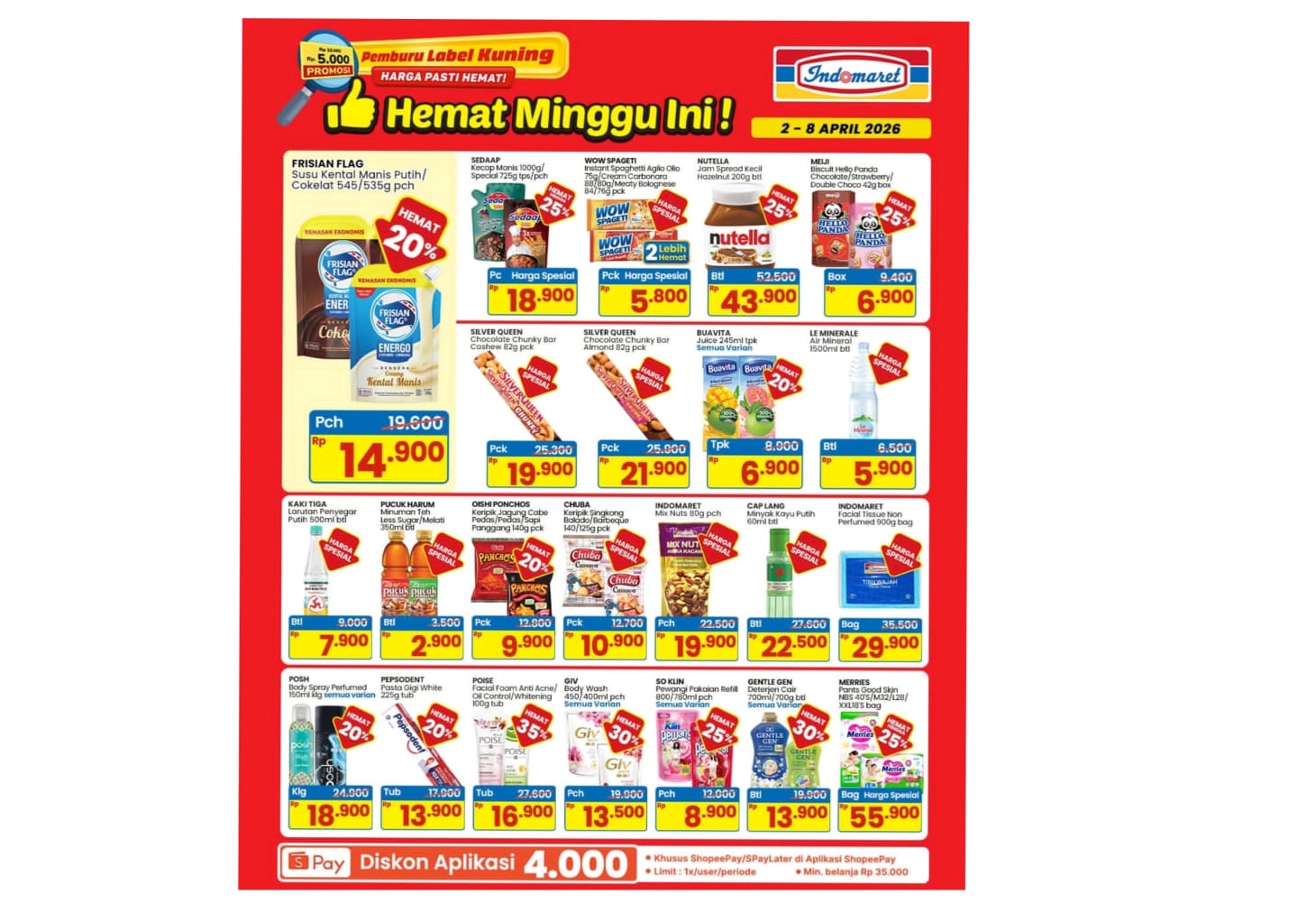 Update Promo Indomaret Pekan Ini 2-8 April 2026, Banjir Diskon dan Cashback Shopeepay