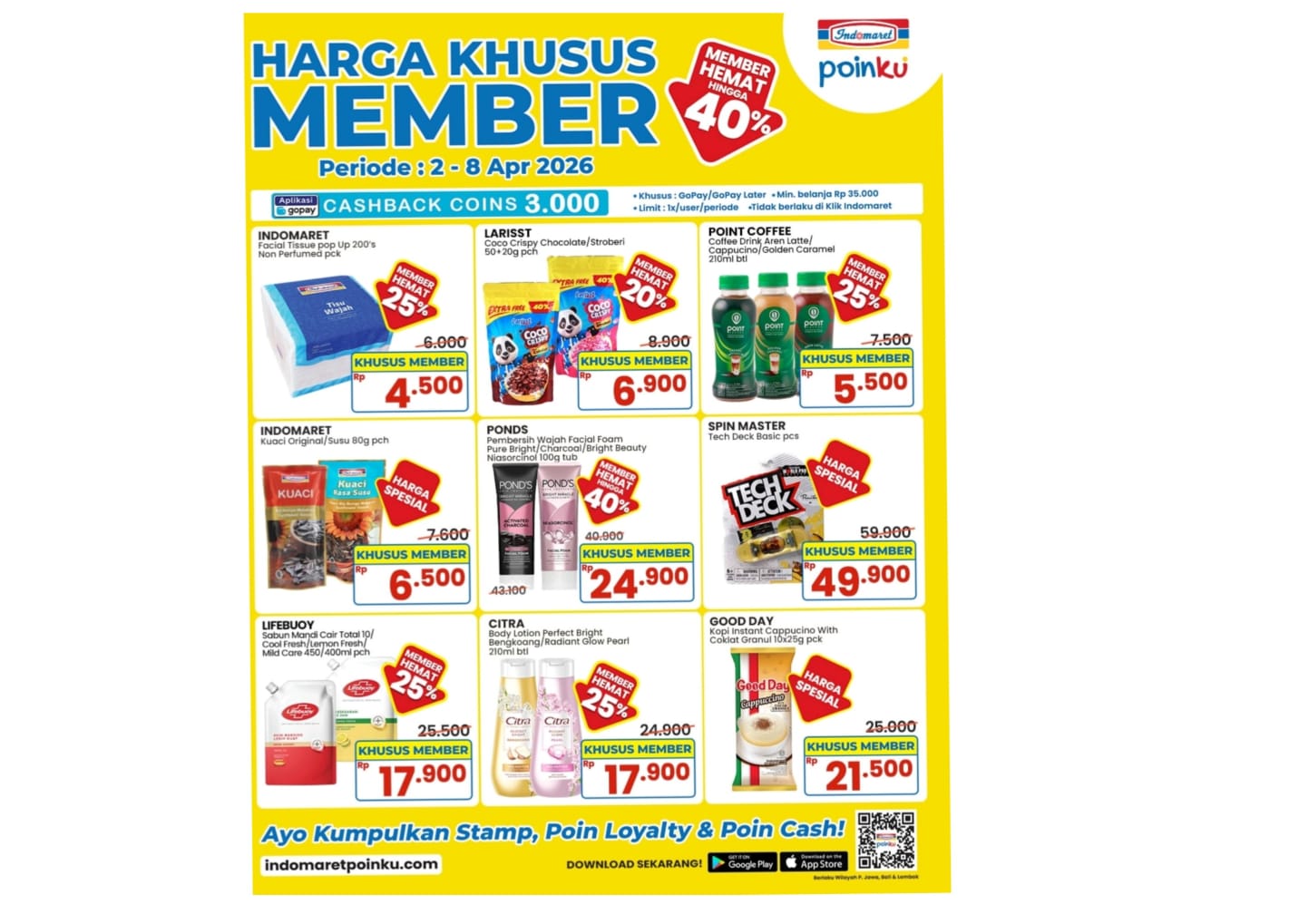 Besok Terakhir, Promo Indomaret Poinku, Belanja Hemat Khusus Member, Diskon Hingga 40 Persen