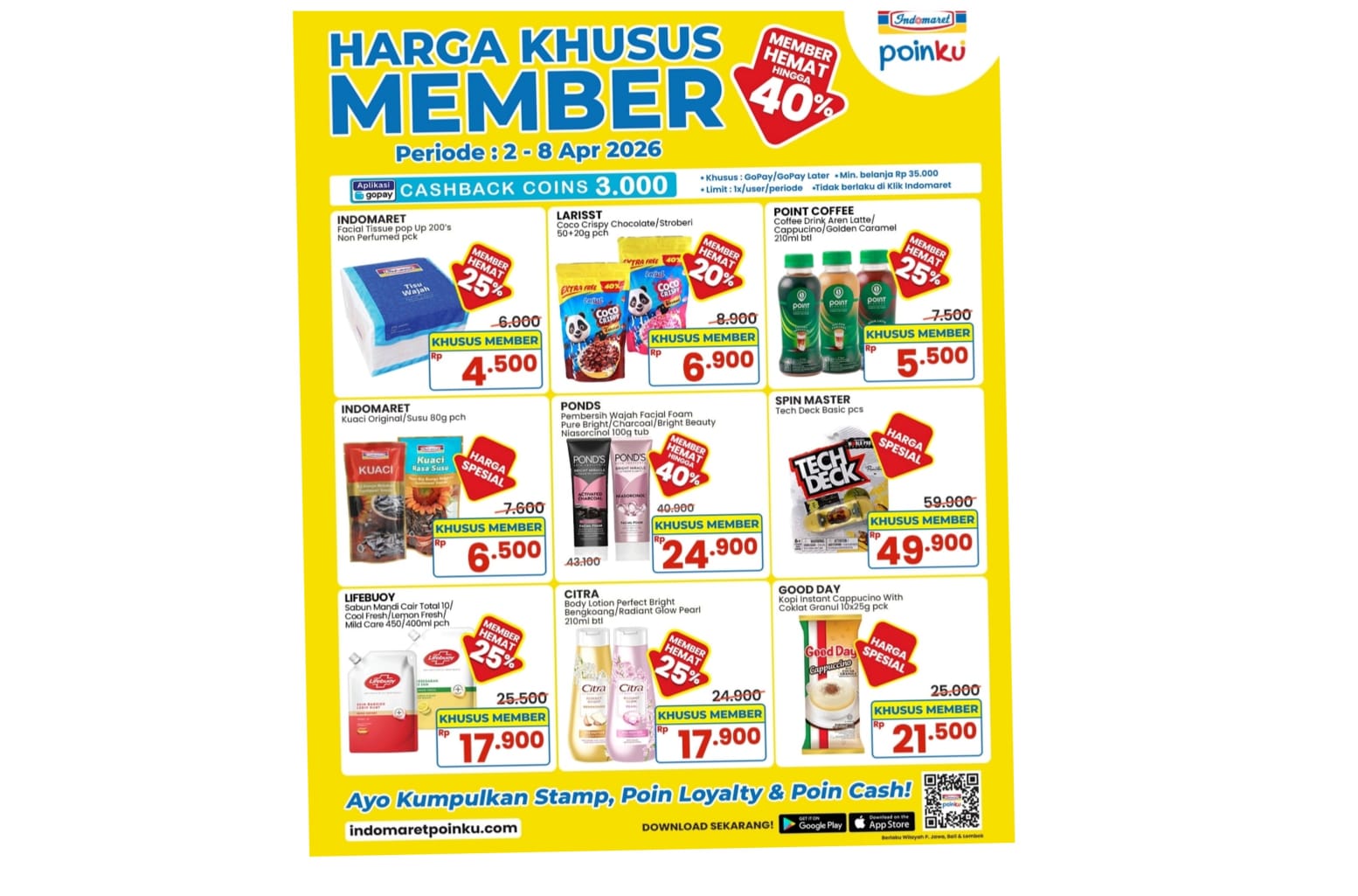 Hari Ini Terakhir, Promo Member Indomaret Poinku, Diskon Sampai 40 Persen dan Cashback Melimpah