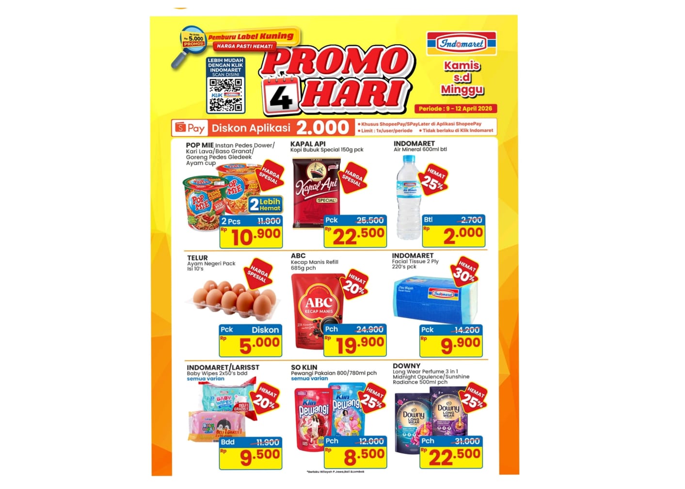 Buruan Serbu, Promo 4 Hari Indomaret 9-12 April 2026, Telur Ayam Diskon Rp 5.000