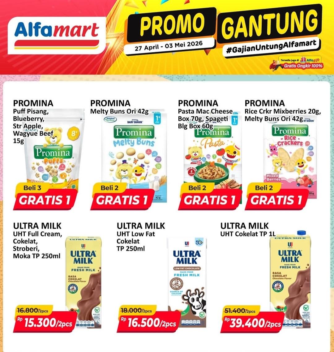 Promo Gajian Untung Alfamart, Diskon Susu dan Camilan Bayi Melimpah Hingga 3 Mei 2026