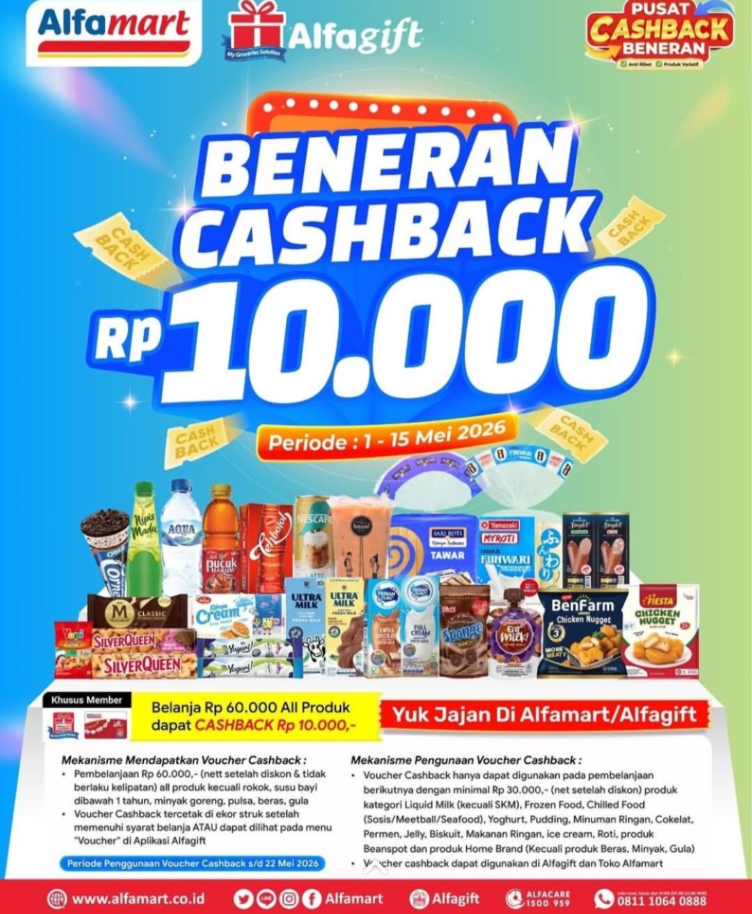 Belanja Rp60 Ribu di Alfamart, Member Bisa Dapat Cashback Rp10 Ribu