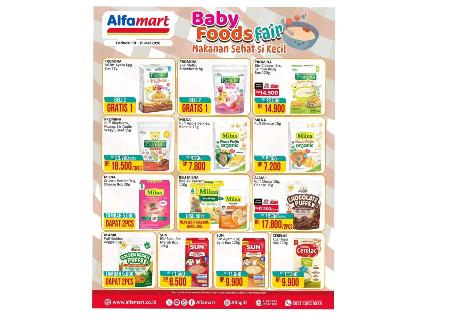 Daftar Promo Baby Foods Fair Alfamart Periode 1 Mei Hingga 15 Mei 2026