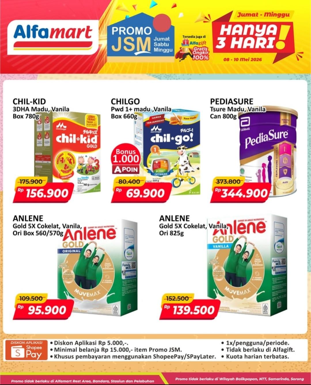 Hari Terakhir Promo JSM Alfamart, Ada Potongan Harga Susu Anak
