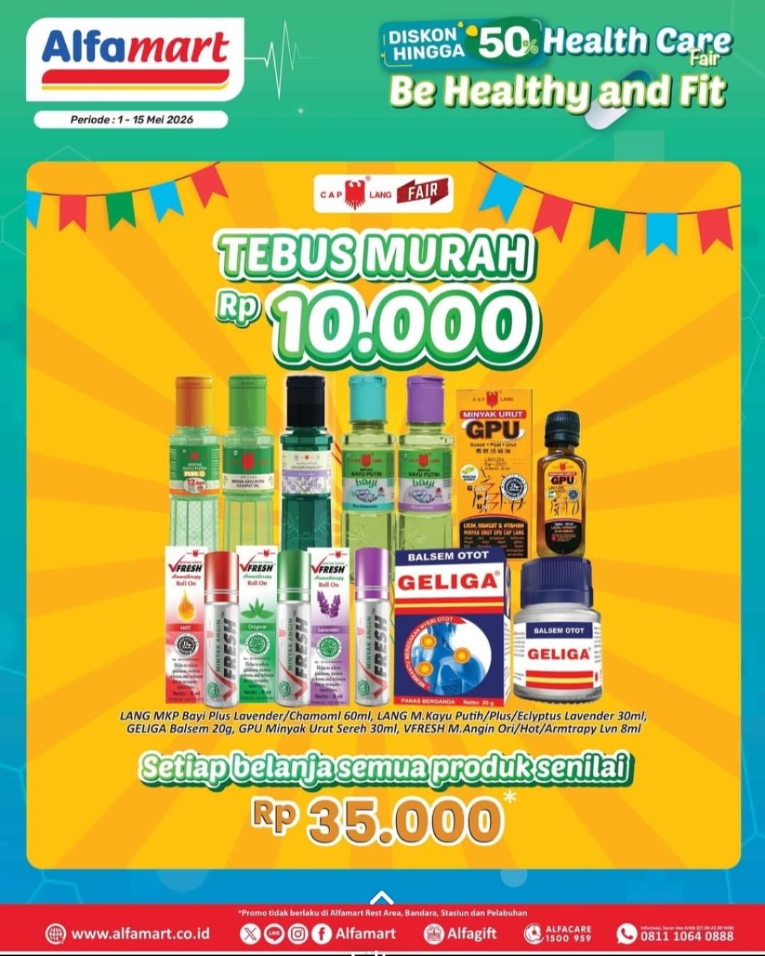 Promo Tebus Murah Alfamart Hadir Kembali,  Ada Produk Kesehatan Cap Lang Hanya Rp10 ribu Aja