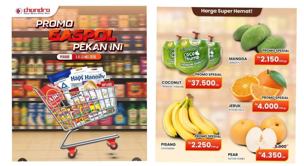 Promo Gaspol Pekan Ini di Chandra Super Store Berakhir Besok, Cek Daftar Harganya