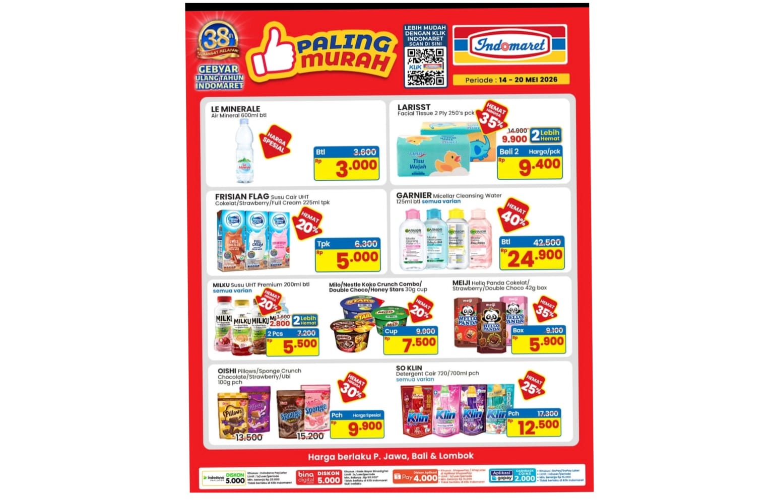 Promo Paling Murah Indomaret Periode 14-20 Mei 2026: Belanja Hemat Kebutuhan Harian, Cek Daftarnya