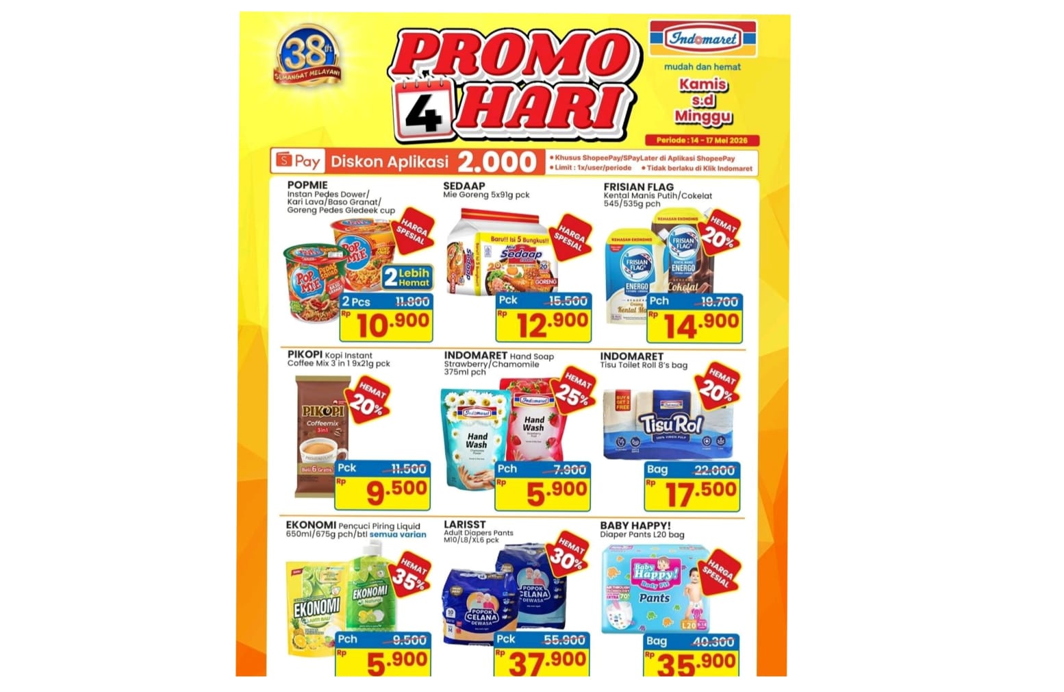 Promo 4 Hari Indomaret Berakhir Malam Ini, Belanja Hemat Kebutuhan Rumah Tangga