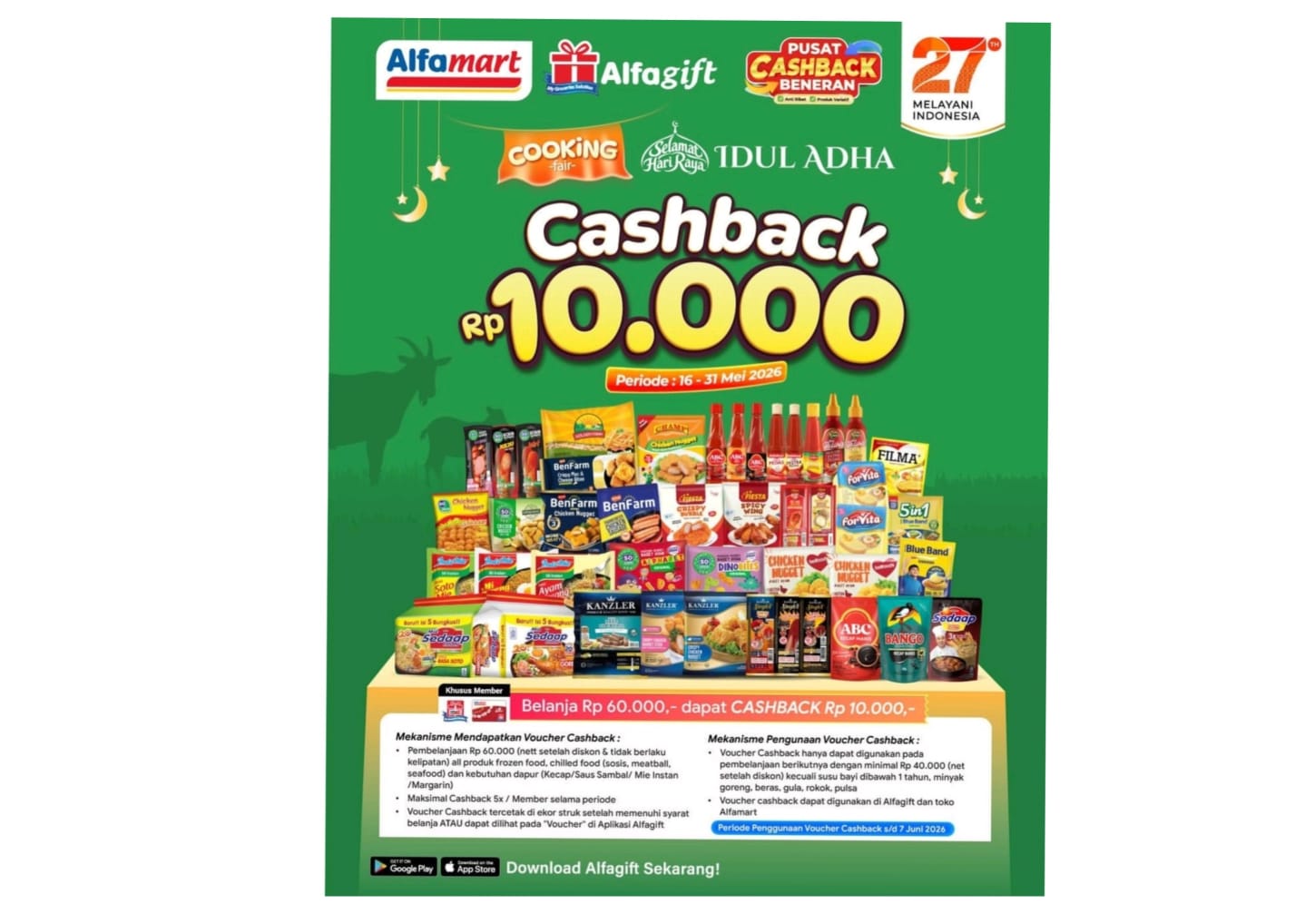 Sambut Idul Adha, Promo Cooking Fair Alfamart, Belanja Rp 60 Ribu Dapat Cashback Rp 10 Ribu