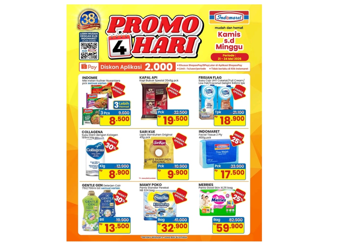 Hanya 4 Hari, Promo JSM Indomaret 21-24 Mei 2026: Diskon Gede Kebutuhan Dapur hingga Susu Formula