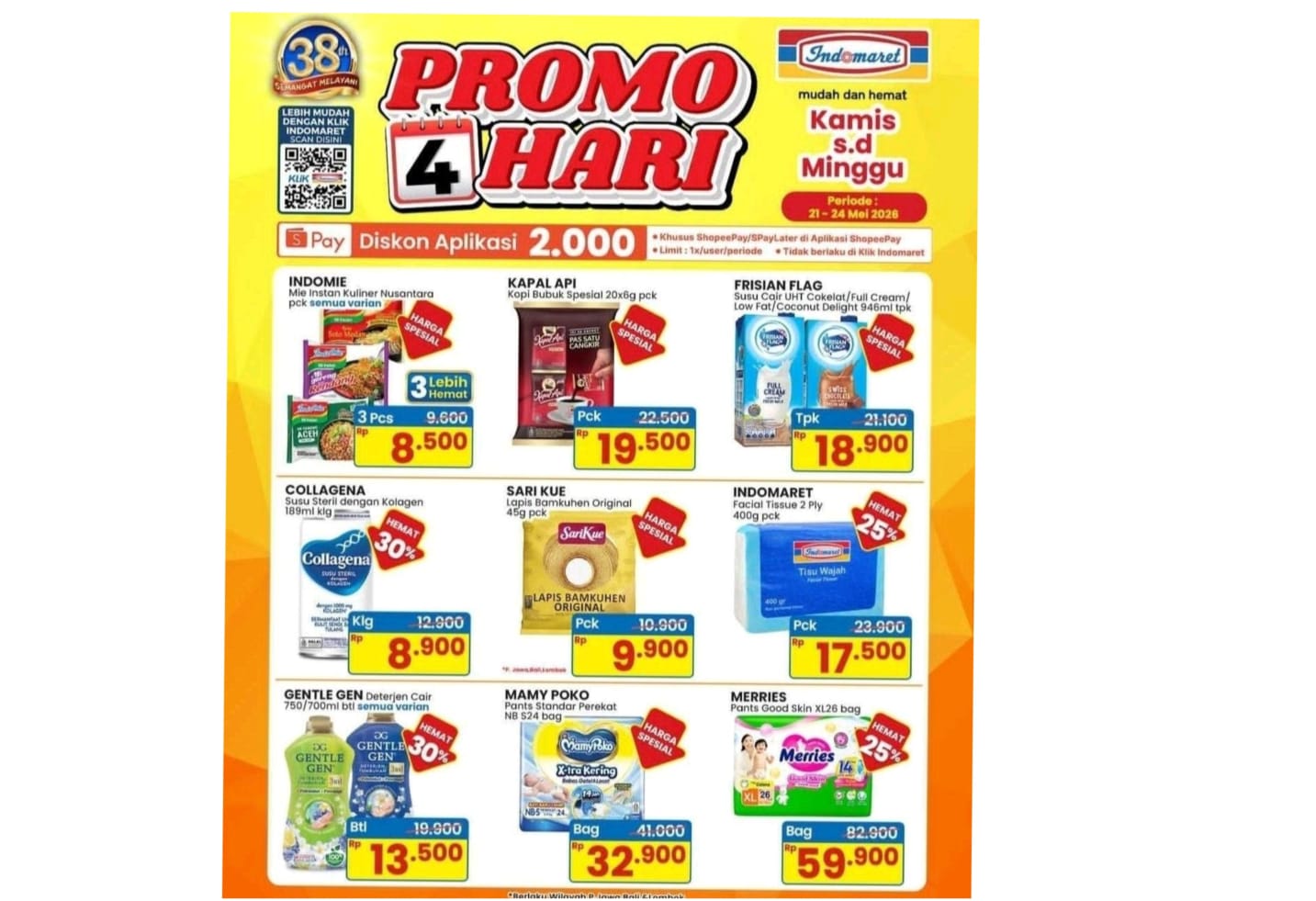 Hari Terakhir, Buruan Serbu Promo 4 Hari Indomaret, Intip Katalog Lengkapnya