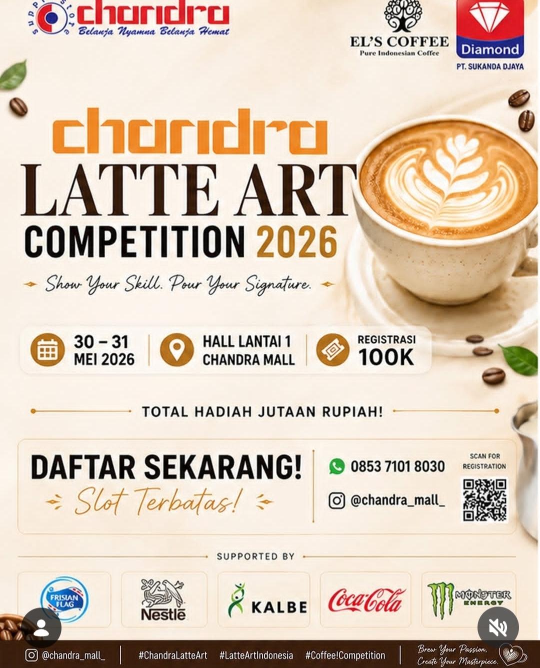 Wadah Unjuk Gigi Barista Lampung, Chandra Latte Art Competition 2026 Segera Digelar