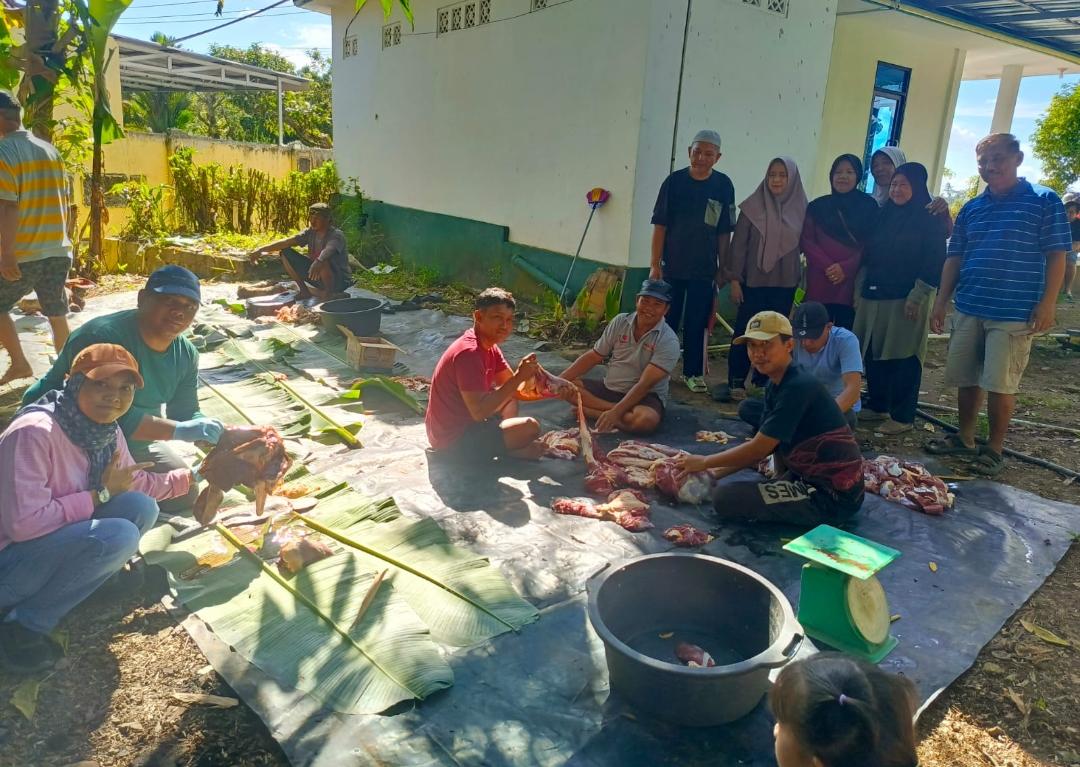 Pastikan Daging ASUH, Tim Keswan Pringsewu Sisir Lokasi Penyembelihan Hewan Kurban
