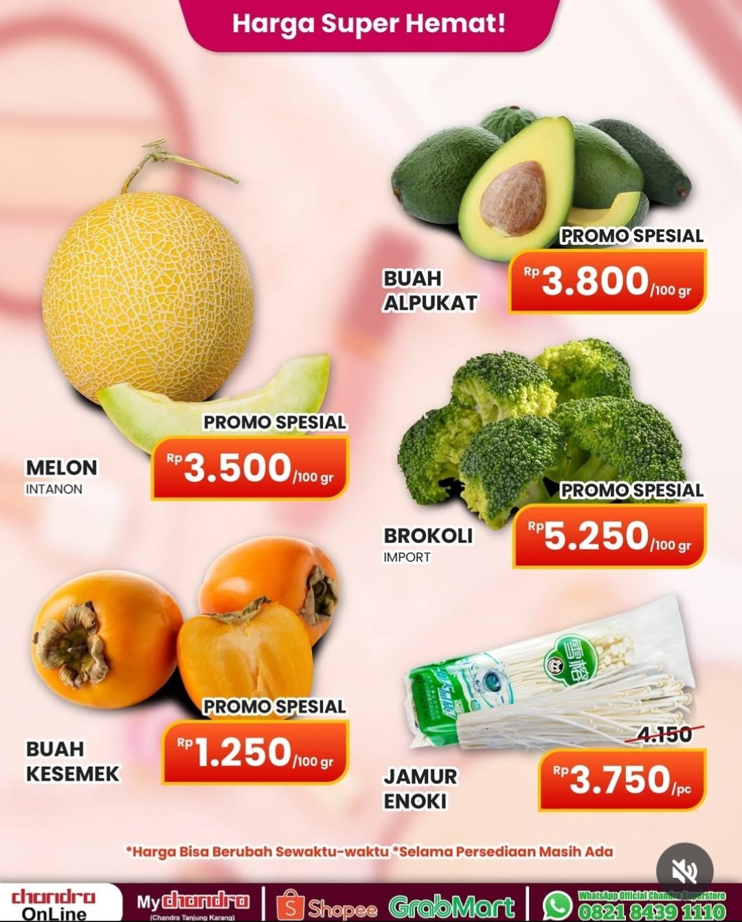 Promo Payday Chandra Superstore, Produk Segar Harga Super Hemat Mulai Rp1.250