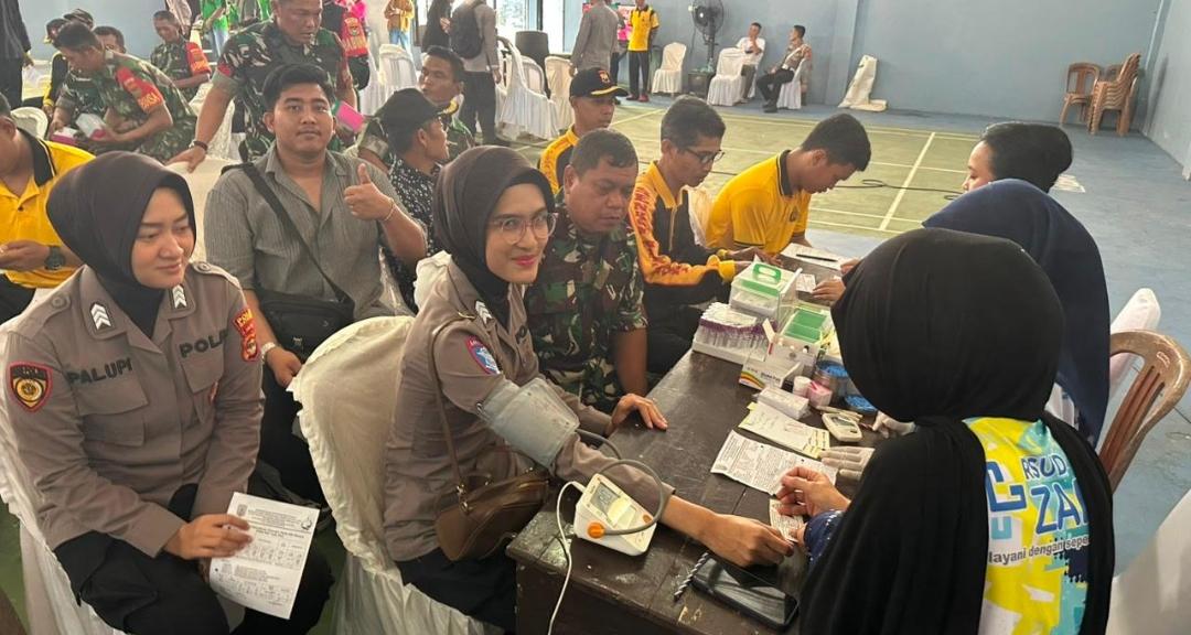 Sambut Hari Bhayangkara ke-80, Polres Way Kanan Gelar Bakti Kesehatan Gratis