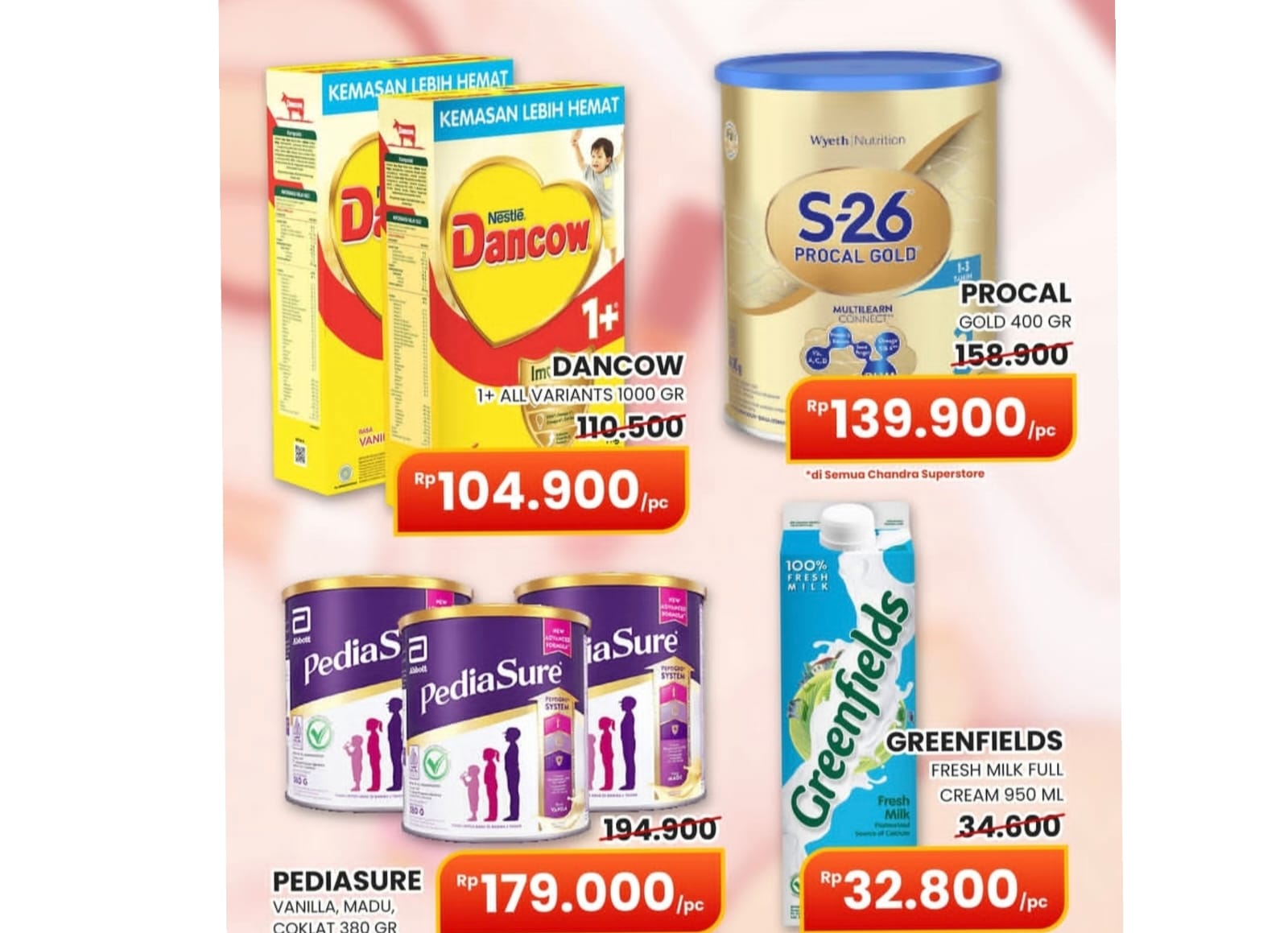 Harga Super Hemat Susu Anak di Chandra Superstore, Cek Promonya