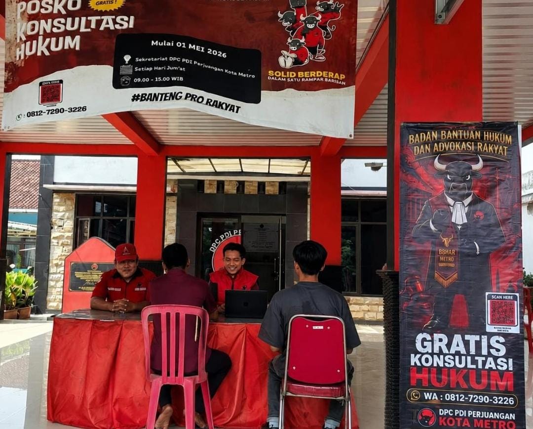 Sejak Dibuka Mei 2026, Posbakum PDI-P Kota Metro Kebanjiran Aduan Warga, Ada Masalah Petani