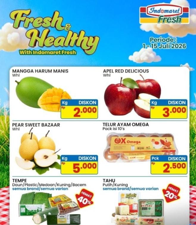 Serbu Promo Indomaret Fresh, Diskon Bahan Segar Hingga 40 Persen Berlaku Sampai Pertengahan Juli