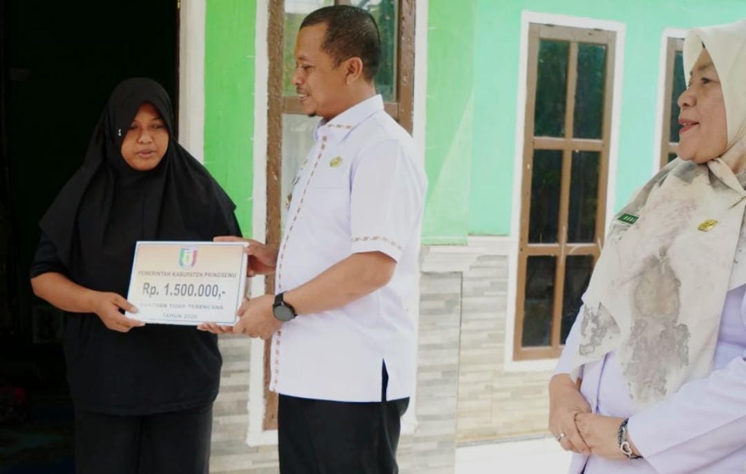 Pemkab Pringsewu Salurkan Bantuan untuk Korban Tenggelam dan Kebakaran