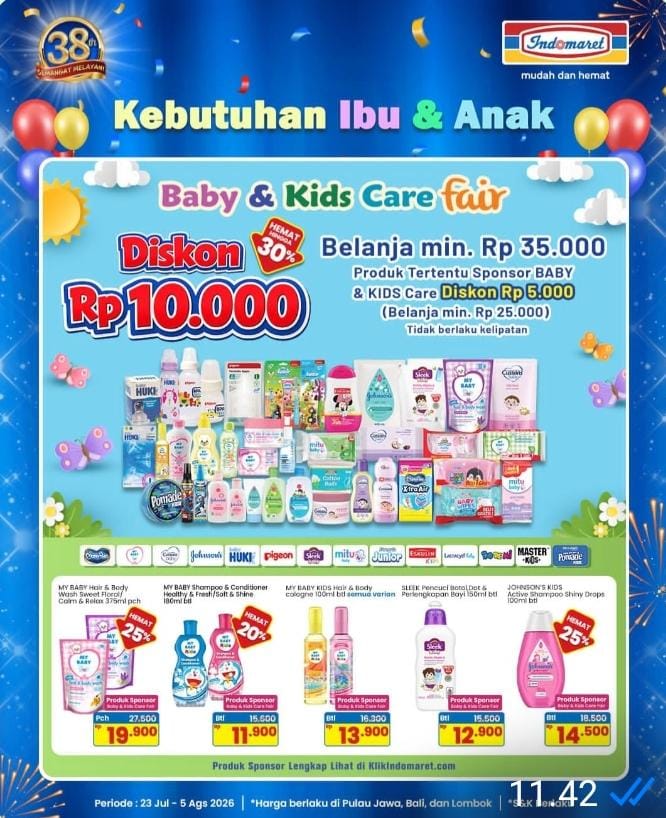 Besok Terakhir, Promo Baby and Kids Care Fair di Indomaret, Cek Daftar Harganya
