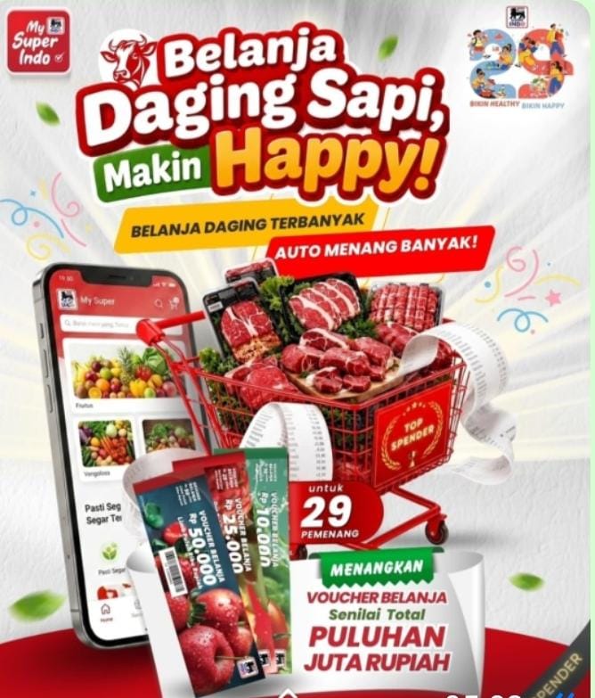 Promo Superindo Agustus: Belanja Daging Sapi Terbanyak Bisa Dapat Voucher Puluhan Juta Rupiah