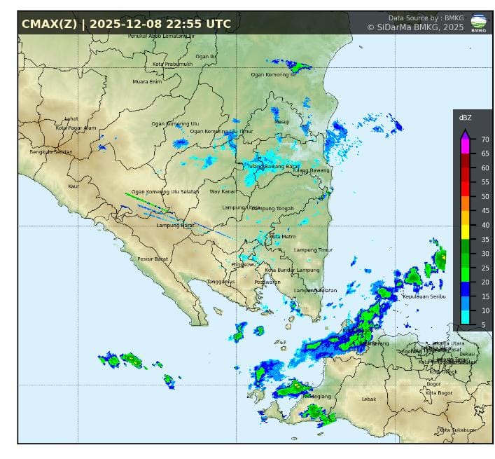 Update Cuaca BMKG, Hujan Siang hingga Tengah Malam Bayangi Lampung