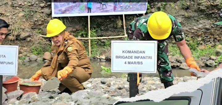 Perang Melawan Banjir Dimulai, Pemkot Bandar Lampung Gandeng Marinir Bersih-bersih Sungai