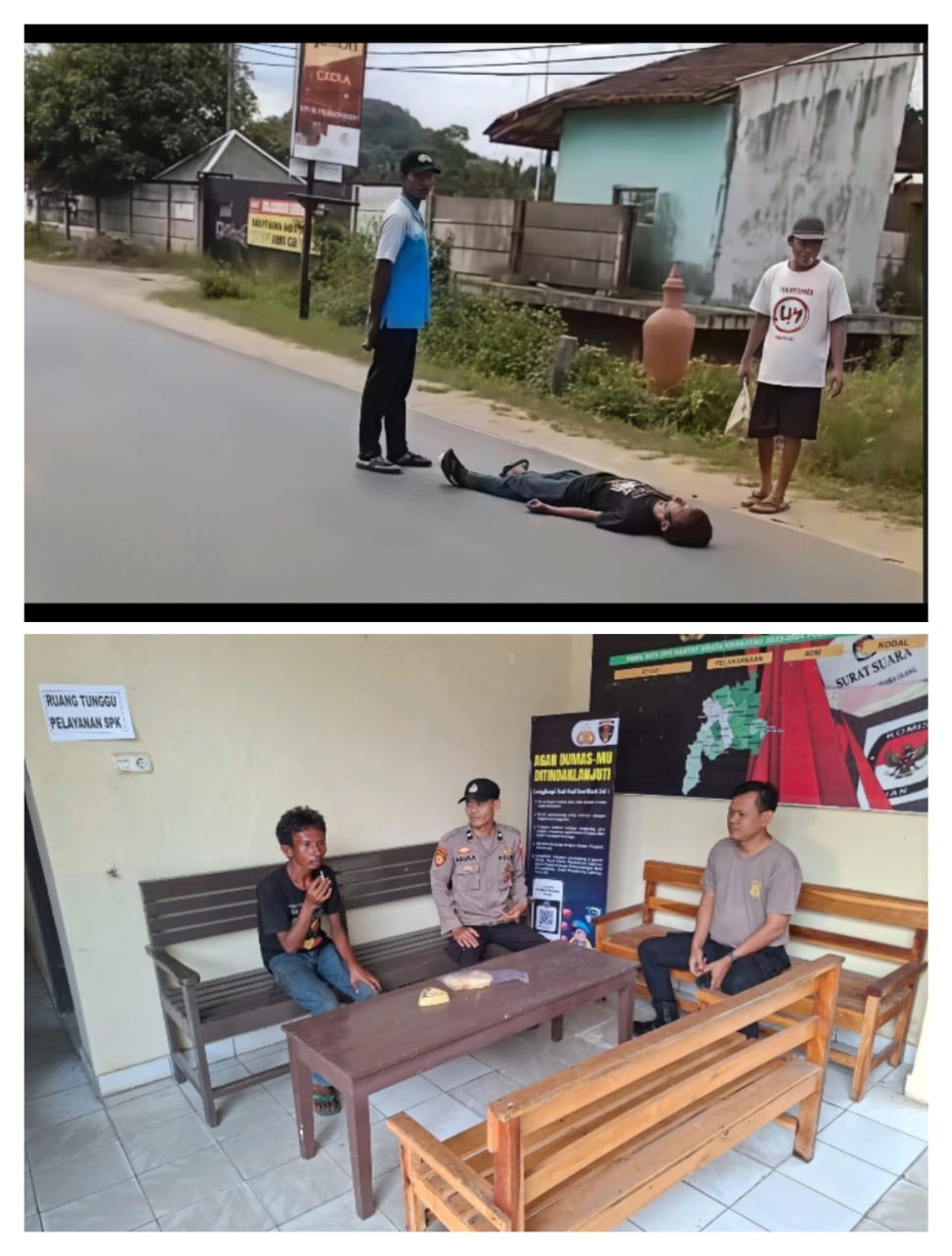 Tidur di Tengah Jalan, Pria di Pringsewu Ternyata ODGJ dan Sudah Dibawa Keluarga
