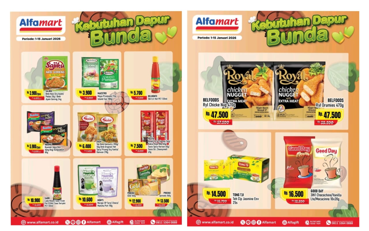 Update Promo Alfamart Kebutuhan Dapur Bunda, Harga Mulai Rp3.900