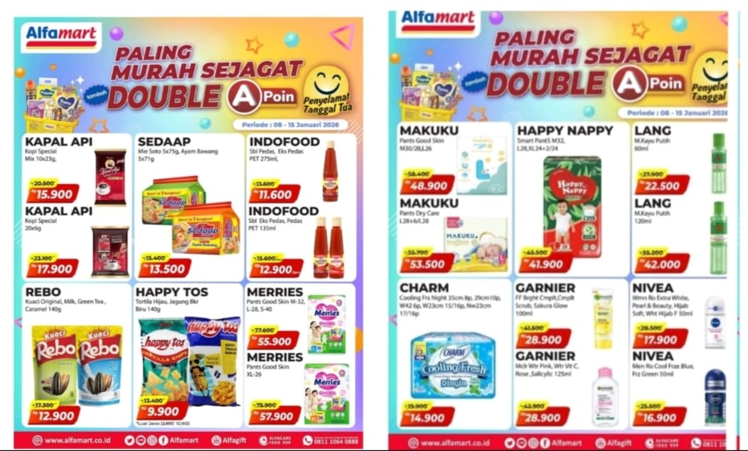Promo PMS Alfamart 8–15 Januari 2026, Kebutuhan Si Kecil hingga Dapur Keluarga Dapat Harga Hemat