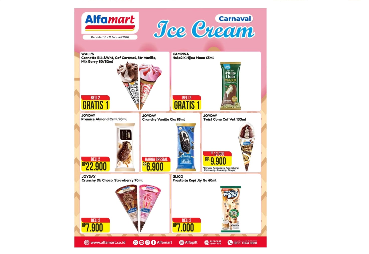 Pecinta Es Krim Merapat ke Alfamart, Ada Carnaval Ice Cream 16 - 31 Januari 2026