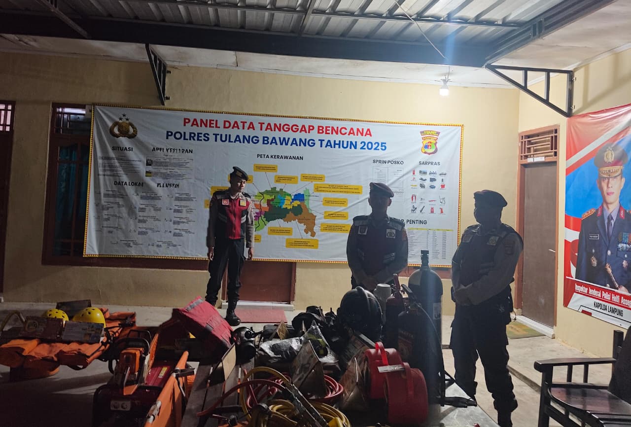Antisipasi Bencana Hidrometeorologi, Polres Tulang Bawang Siagakan Posko Tanggap 24 Jam