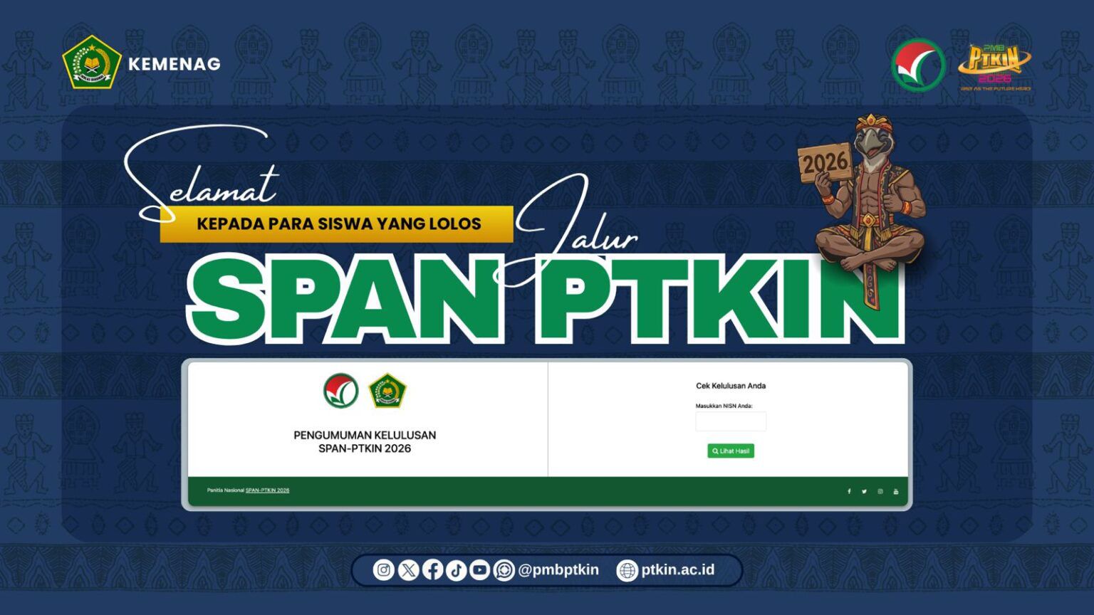 Resmi Ditutup Jalur SPAN-PTKIN 2026 UIN Raden Intan Lampung Terima 5.153 Calon Mahasiswa Baru