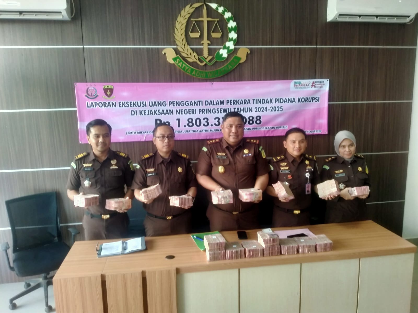 Kejari Pringsewu Selamatkan Rp1,8 Miliar dari Kasus Korupsi LPTQ dan Bank Plat Merah