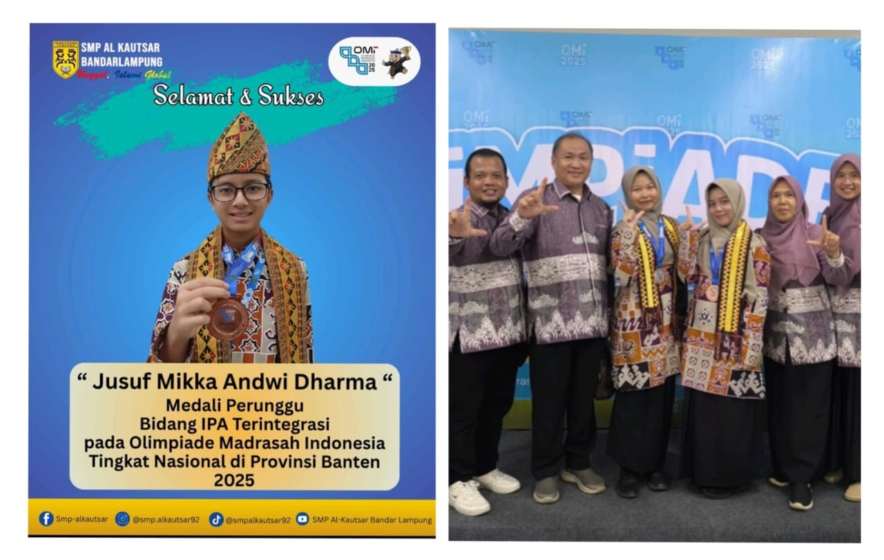 Ikut Antar Lampung Raih 15 Penghargaan, Tiga Siswa Al Kautsar Sumbang Medali OMI Nasional