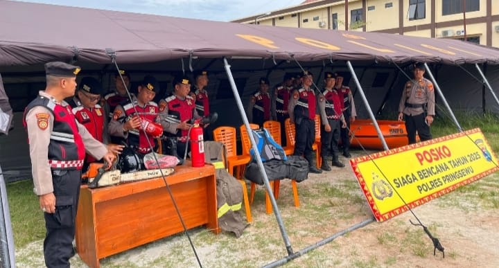 Musim Hujan Tiba, Polres Pringsewu Kerahkan 231 Personel Hadapi Potensi Banjir dan Puting Beliung